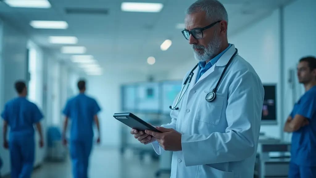 Dallas healthcare professional using secure, HIPAA-focused IT systems