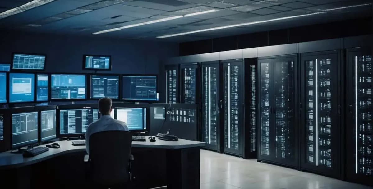 ITECS Dallas firewall engineers reviewing live intrusion dashboards during managed rollout