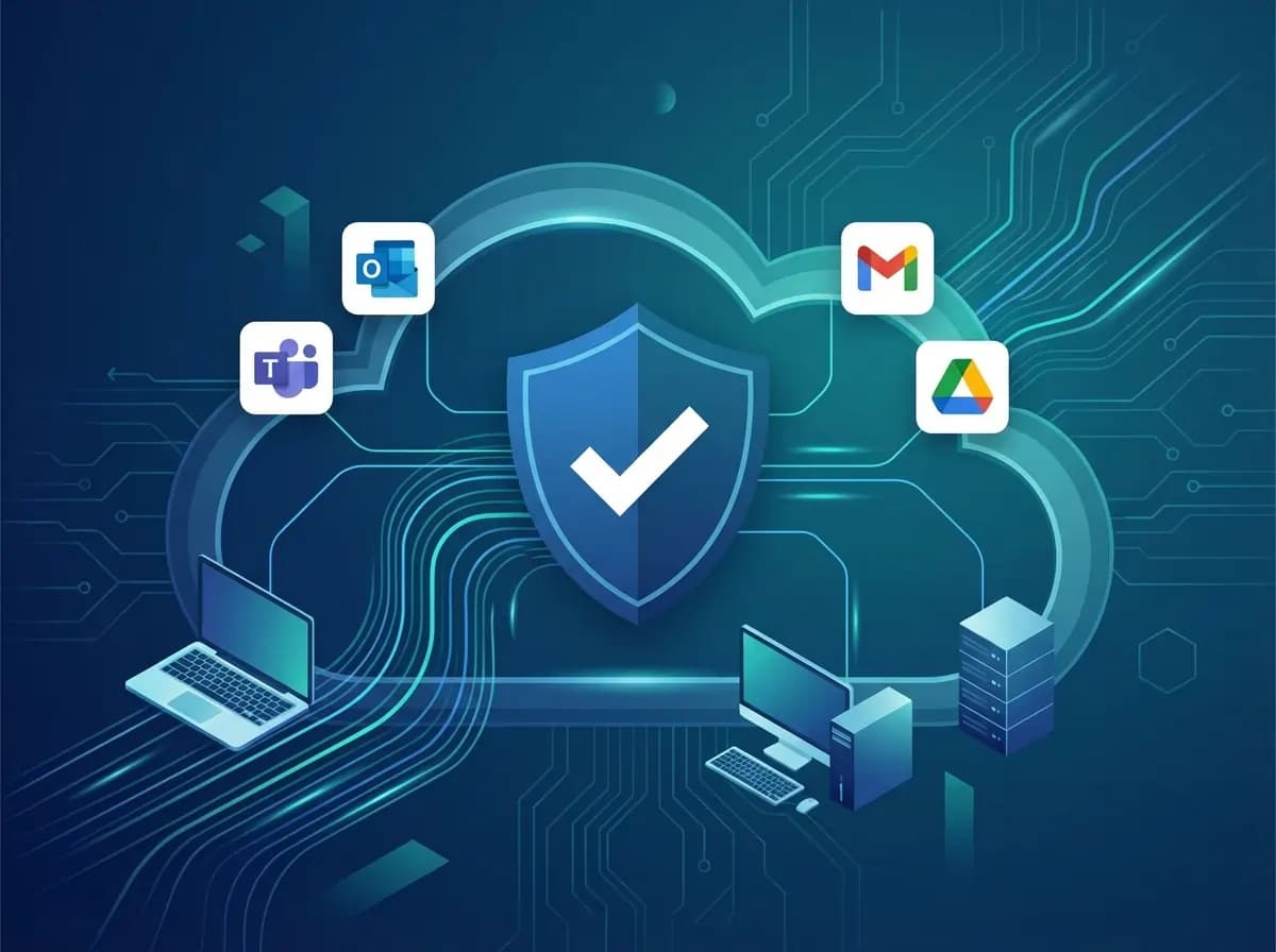 ITECS backup platform providing unlimited storage for Microsoft 365, Google Workspace, and workstation endpoint data