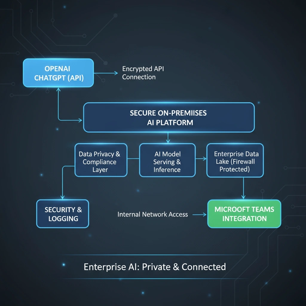 Image showing an office working talking to ChatGPT on Microsoft Teams