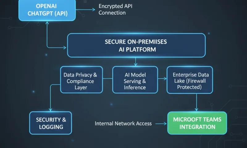 Image showing an office working talking to ChatGPT on Microsoft Teams