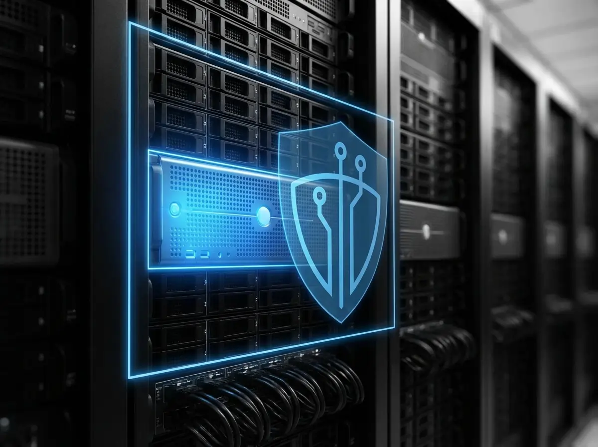 Isolated cloud server architecture diagram representing financial services compliance infrastructure with network segmentation, multi-factor authentication, and managed security controls in a dedicated data center environment