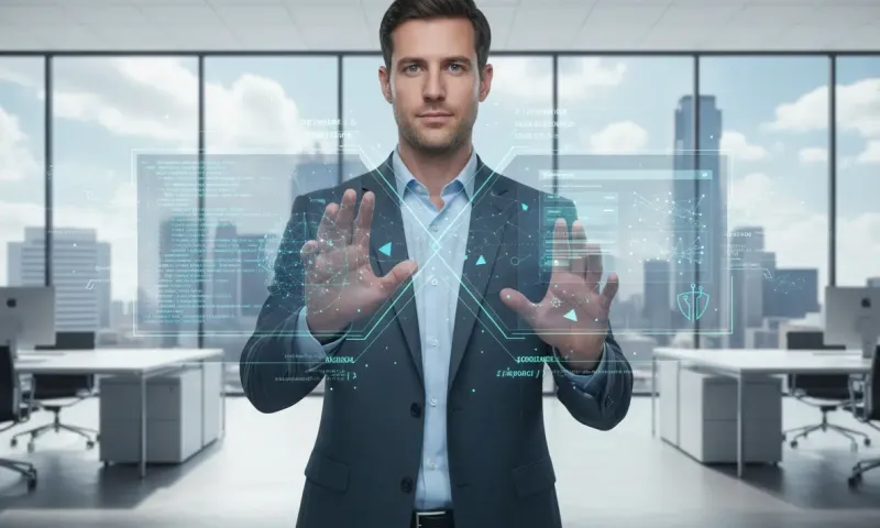 Dallas business professional using Google Gemini 3 AI platform for vibe coding development, showing natural language prompts transforming into functional application code in modern enterprise office environment with holographic technology interfaces