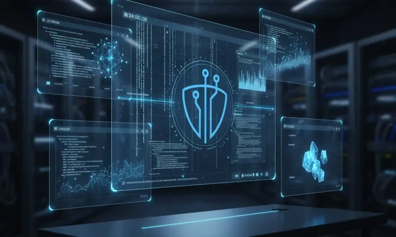 Advanced AI coding interface visualization showing GPT-5.1-Codex-Max's revolutionary compaction technology with glowing code streams, neural networks, and autonomous development workflows representing OpenAI's breakthrough in sustained software engineerin