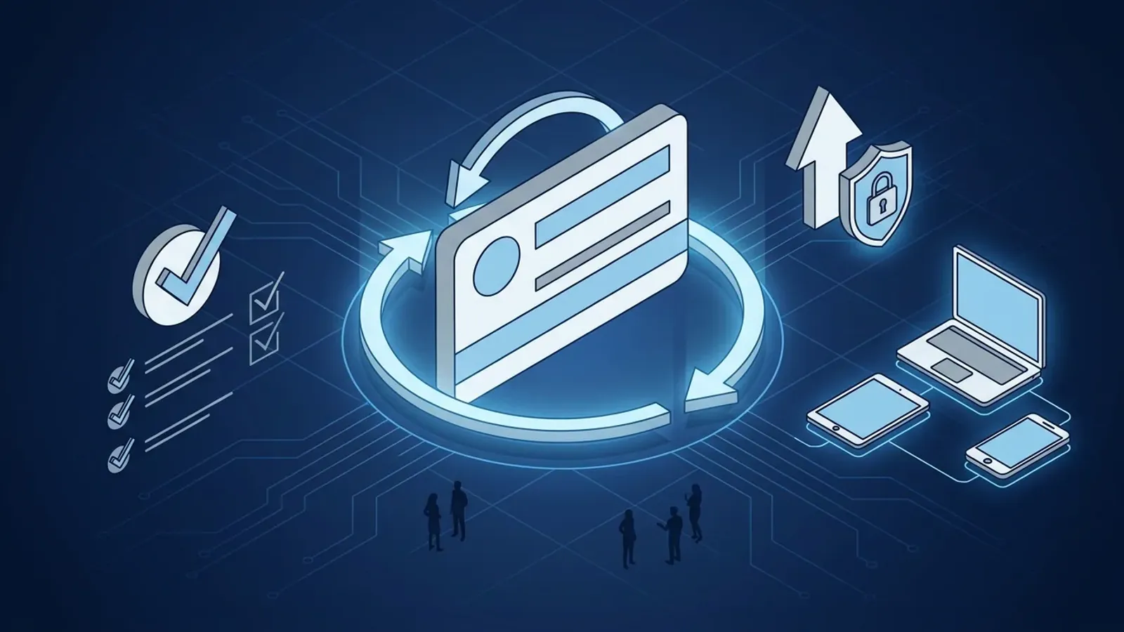 Conceptual illustration of a Microsoft 365 subscription renewal decision weighing cost increases against newly included security and management value