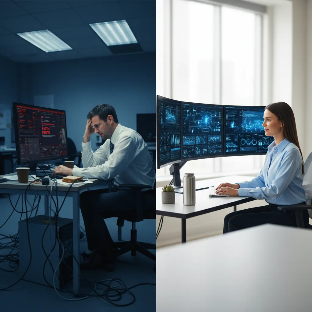 Comparison of reactive break-fix IT support versus proactive managed IT services